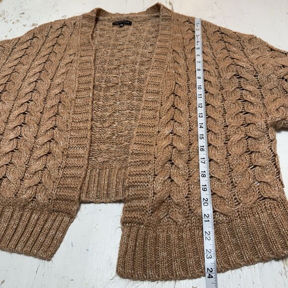 Kendall & Kylie Tan Cardigan Sweater One Size Balloon Sleeves Women - Picture 7 of 11